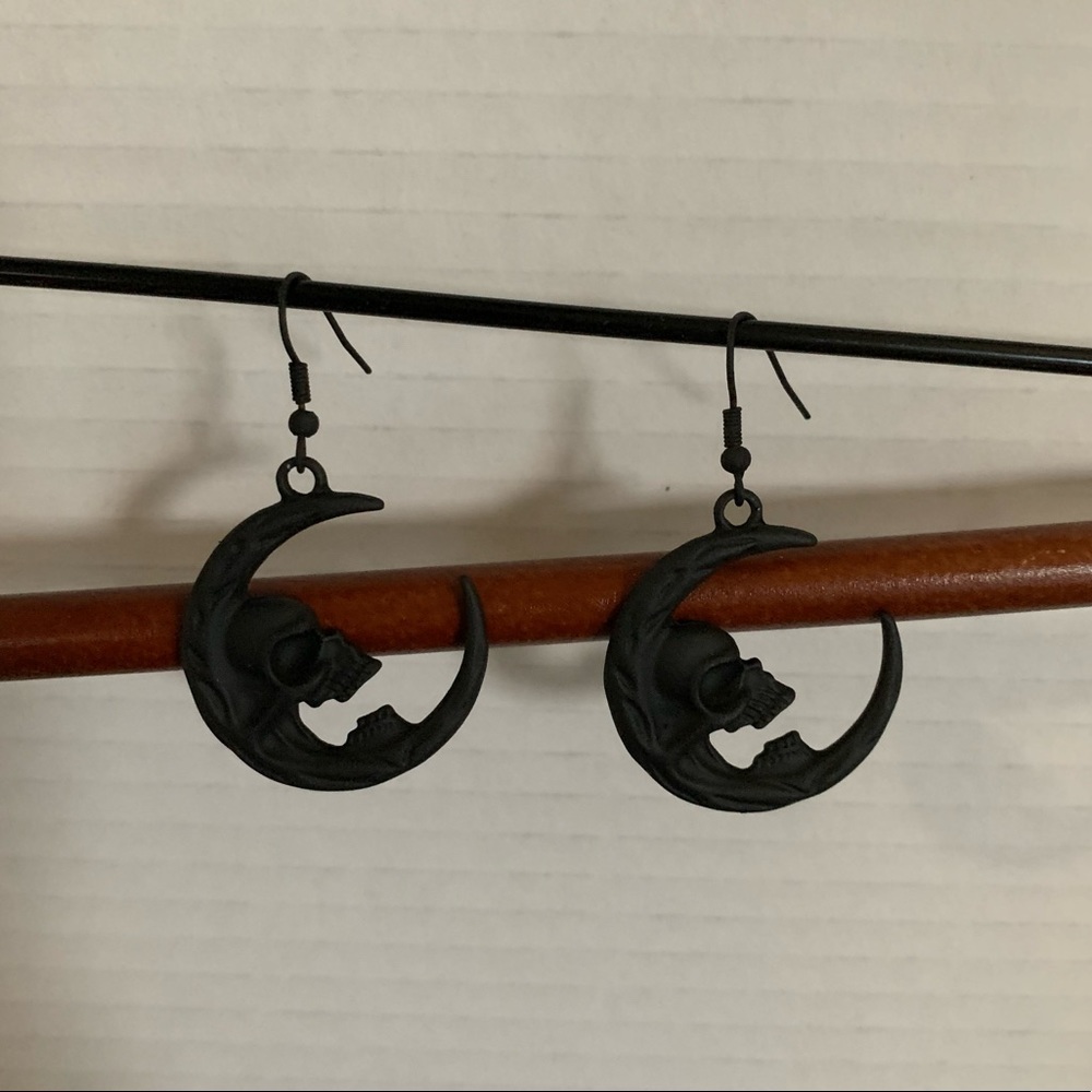 Moon skeleton earrings